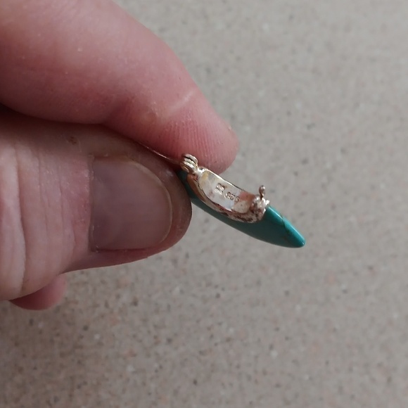 Turquoise 925 Silver Earrings - Picture 4 of 6